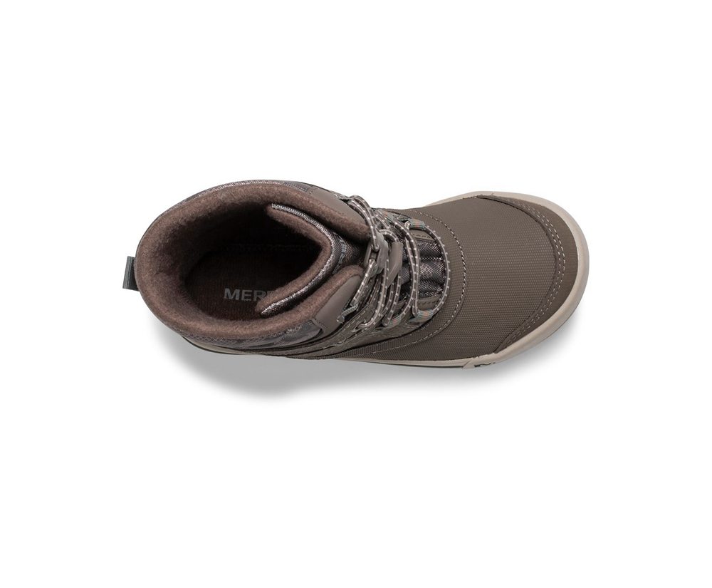 Botas Criança - Merrell Snow Bank 2.0 - Marrom - NUE208946